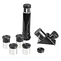 0.965Inch Telescope Accessory Kit for 0.965 Telescope - Comes with Four Eyepieces（ 4mm/6mm/12.5mm/ 20mm ）, one Diagonal, a 3X Barlow Lens