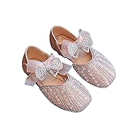 Girl Barefoot Sandals Bow Mary Jane Shoes Ballerina with Satin Ankle Tie for Wedding Birthday Party Solar Slides
