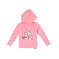 A Wish Pink Zip Up Hoodie with Horse Graphic