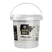 Cornhusker Kitchen | Premium Rendered Wagyu Beef Tallow Tub | Paleo and Keto Friendly | Made in USA | Cows Are Corn Fed | 1.5 lb Tub