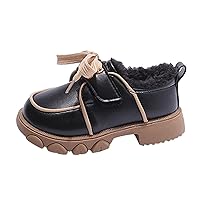 Baby Girl Boots Size 5 Boots For Boys And Girls Non Slip Thick Soled Flat Bottom Plush Warm Little Girl Heeled Boots