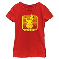 Fifth Sun Pokemon Digital Pikachu Girls Short Sleeve Tee Shirt