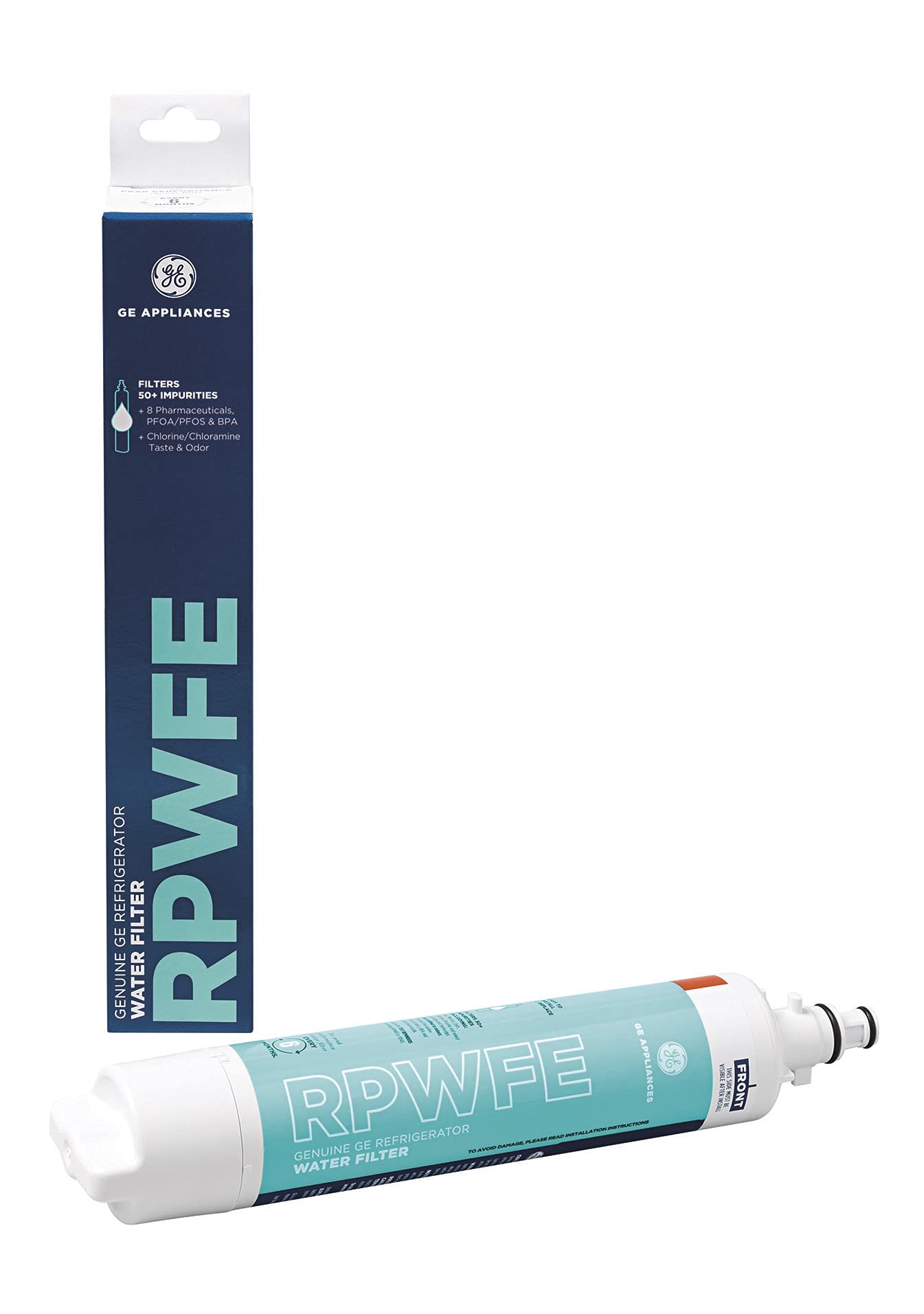 GE RPWFE Refrigerator Water Filter | Certified to Reduce Lead, Sulfur, and 50+ Other Impurities | Replace Every 6 Months for Best Results | Pack of 1
