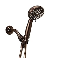 Moen Banbury Mediterranean Bronze 5-Spray Hand Shower with Hose and Bracket, 4-Inch Diameter Showerhead, 23046BRB