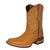 Texas Legacy Mens Buttercup Western Leather Cowboy Boots Rodeo Wear Square Toe