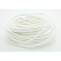 Faux Leather Suede Beading Cord (White, 20 ft)