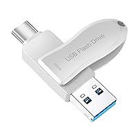 USB Flash Drive 256GB for Phone Thumb Drive Photo Stick Android USB C Memory Stick Photo Storage DEZOBYTE Compatible Phone Pad Pro Android USB C and Computer Silver-HL 256GB