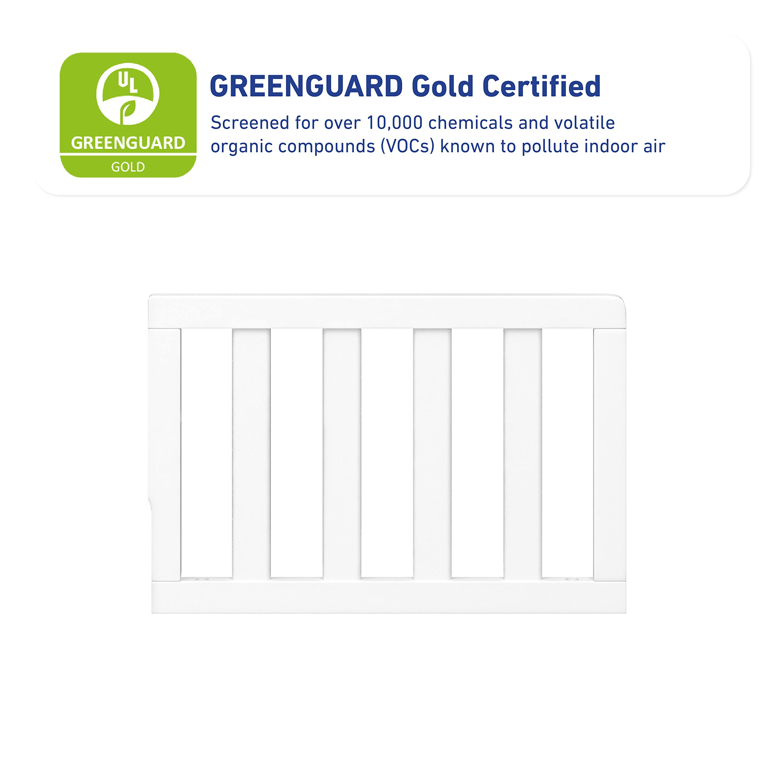 Graco Toddler Guardrail, Safety Guard Rail for Convertible Crib to Toddler Bed Transition - GREENGUARD Gold Certified, Baby-Safe Non-Toxic Finish, Espresso