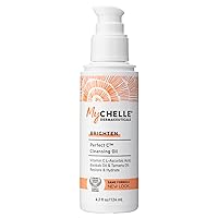 MyCHELLE Dermaceuticals Perfect C Cleansing Oil, 4.2 Fl Oz - Facial Cleanser with Vitamin C L-Ascorbic Acid, Baobab Oil & Tamanu Oil to Restore & Hydrate Your Skin