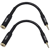 CESS-246 Balanced 2.5mm to 4.4mm Headphone Adapter Cable, Male to Female, 2 Pack