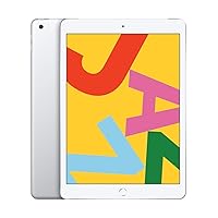 2019 Apple iPad 7th Gen (10.2 inch, Wi-Fi + Cellular, 128GB) Silver (Renewed)