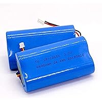 18650 6600mah Lithium Batteries 3.7v 18650 Li-ion Rechargeable Battery with Wires and JST -XH 2Pconnector 2 Pcs