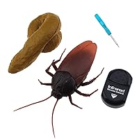 Tipmant RC Cockroach Roach Remote Control Insect Car Realistic Animal Fake Electric Kids Prank Tricky Toy for Halloween Christmas