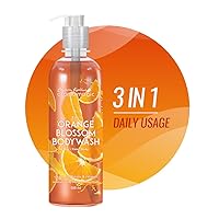 3 in 1 Orange Blossom Hydrating Body Wash | 7.44 Fl Oz (220ml) | Natural Exfoliating & Moisturizing Bodywash | for Skin & Hair Care | for Men & Women