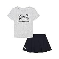 girls Short Sleeve Shirt and Shorts Set, Durable Stretch and LightweightClothing Set