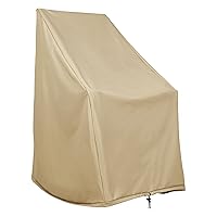 4363-142 Weatherproof Outdoor Rocking Chair Cover | 100% Woven Polyester | Elastic Cord with Toggle – Khaki
