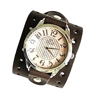 ZIZ Irish Style Watch Unisex Wrist Watch, Quartz Analog Watch with Leather Band