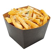 Restaurantware Bio Tek 4.3 x 3.2 Inch Snack Boxes 200 Disposable French Fry Boxes - PE Lining Hot And Cold Friendly Paper Party Food Boxes Stackable