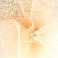Offray Sparkle Tulle Craft Ribbon, 18-Inch by 10-Yard, Peach