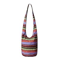 WITERY Women's Sling Crossbody Bags Large Shoulder Shopping Hobo Bag Handbag Top Zip Bags Handmade Messenger Bag Wallet