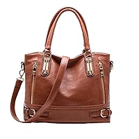 Top Handle Leather Handbags for Women Ladies Tote Shoulder Bags Hobo Crossbody Multi Pockets Designer Clutch Purse for Girls