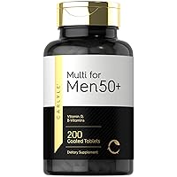Multivitamin for Men Over 50 Plus | 200 Count | with B Vitamins, Vitamin D, Magnesium & Zinc | Gluten Free Supplement | by Carlyle