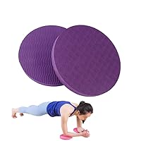 1 Pair Yoga Elbow Support Round Pad Anti-Slip Fitness Anti-Slip Mats Portable Knee Wrist Protection Sport Flat Plank Support Exercise Pads for Office, Home, Travel, Dark Purple