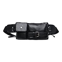 PU Leather Waist Bag Chest Bag Outdoor Sports Messenger Bag