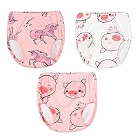 Baby Boys Baby Girls Cotton Training Pants Underwear Diaper Cover,pack of 3