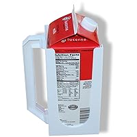 Carton Caddy® Xl Half Gallon Milk Carton Holder with Handle | Reusable Juice Box Holder with Handle | Rust Free, Dishwasher Safe