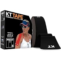 KT Tape, Original Cotton, Elastic Kinesiology Athletic Tape, 150 Precut 10” Strips