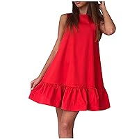 Women's Casual Dress Flouncing Dress Mini Dress Sleeveless