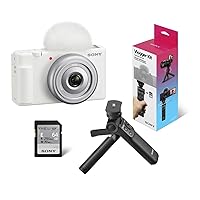 Sony ZV-1F Vlogging Camera, White with ACCVC1 Vlogger Accessory Kit Sony ZV-1F Vlogging Camera, White with ACCVC1 Vlogger Accessory Kit