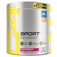 C4 Sport Pre Workout Powder Watermelon - Pre Workout Energy with Creatine + 135mg Caffeine and Beta-Alanine Performance Blend - NSF Certified for Sport 30 Servings