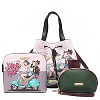 Nikky Love Ride Satchel Bag 3 Pc Set