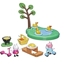 Peppa Pig Peppa's Adventures Peppa's Picnic Playset, Preschool Toy with 2 Figures and 8 Accessories, for Ages 3 and Up