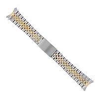 Ewatchparts JUBILEE 18K/SS TWO TONE ROSE GOLD WATCH BAND COMPATIBLE WITH ROLEX DATEJUST 20MM WATCH