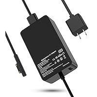 Surface-Pro-Charger-65W - Microsoft Surface Charger, Super Fast Charger for Surface Laptop, Surface Pro 3/4/ 6/7/ 8/ X,Microsoft Laptop Tablet Model Power Supply Adapter Works with 65W 44W 36W (black)