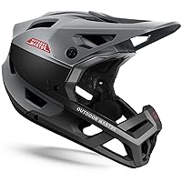 OutdoorMaster Full Face Mountain Bike Helmet for Men & Women-Two Removable Chin Pad Mountain Bike Helmet Grizzly, Ventilation Lightweight Racing Downhill DH BMX MTB Helmet