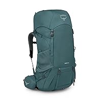 Renn 65L Women's Backpacking Backpack, Cascade Blue/Melon Orange, Extended Fit