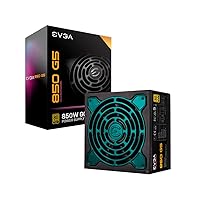 EVGA 850 G5, 80 Plus Gold 850W, Fully Modular, ECO Mode with Fdb Fan, 100% Japanese Capacitors, 10 Year Warranty, Compact 150mm Size, Power Supply 220-G5-0850-X1