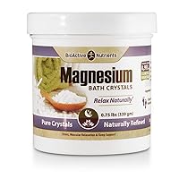 Magnesium Bath Crystals - Muscle Relaxing Bath Salts for Pain Relief - Foot Soak Minerals - Bath Accessories - Pure Magnesium Chloride Salt Crystals for Soaking Feet - 0.75lb