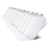 Body Glove Girls' Socks - 10 Pack Performance Cushion Athletic No Show Ankle Socks - Kids Low Cut Running Socks for Girls