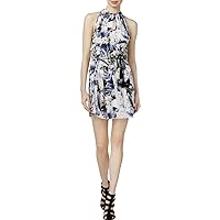 Kensie Womens Floral Shift Dress, Blue, Small