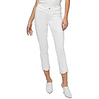 7 For All Mankind Women's Ankle Straight Jeans W/Deco Scallop Hem
