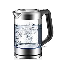 Kettles,Glass Electric Kettle,Eco Water Kettle with Illuminated Led, Cordless Water Boiler with Stainless Steel Inner Lid Base,Fast Boil Auto-Off
