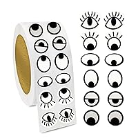 EXCEART 2 Movable Eyes Self- Adhesive Eyeball Doll Eye Decal Googly Eye  Stickers Black Out Stickers Circle Stickers Evil Eye Sticker Wiggle Eyes