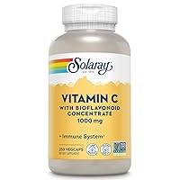 Vitamin C w/Rose HIPS, Acerola & Bioflavonoids, 1000mg, Supports Immune Function & Healthier Skin, Hair, Nails, Non-GMO, Vegan, 250 CT