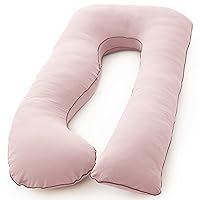 Pharmedoc Pregnancy Pillows, U-Shape Full Body Pillow -Removable Jersey Cover - Cotton Candy - Pregnancy Pillows for Sleeping - Body Pillows for Adults, Maternity Pillow and Pregnancy Must Haves