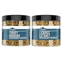 Earthborn Elements Turkey Rhubarb & Licorice Extract Capsules Bundle (200 Capsules), Pure & Undiluted, No Additives